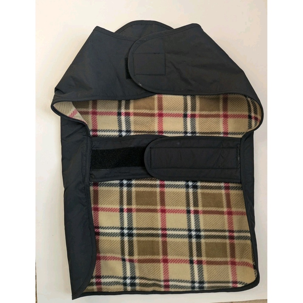 Roxy & Oliver Dog Jacket Coat Sz 22 Waterproof Breathable Reversible Black Tan